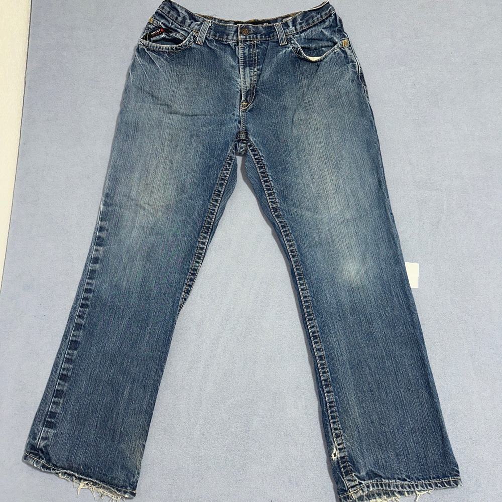 Ariat Mens Fire Resistant M4 Relaxed Boot Jeans Dark Wash Denim Size W34 L33